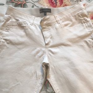 Wit & Wisdom skinny crop white jeans size 12